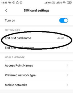 Jio access point name