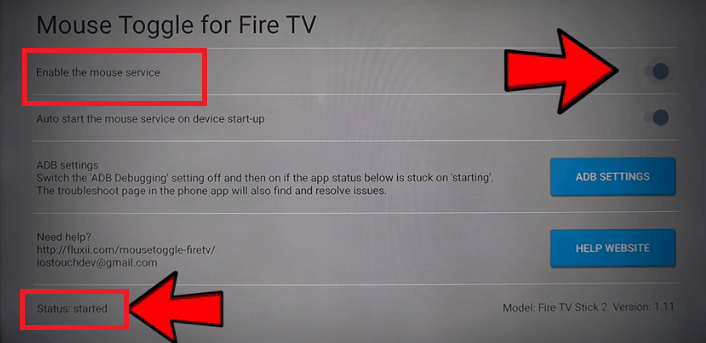 mouse toggle settings