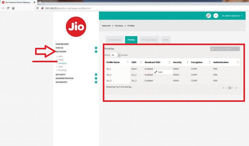 jio fiber router wireless settings