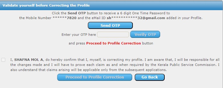 edit errors in psc profile