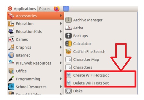 create access hotspot shortcut